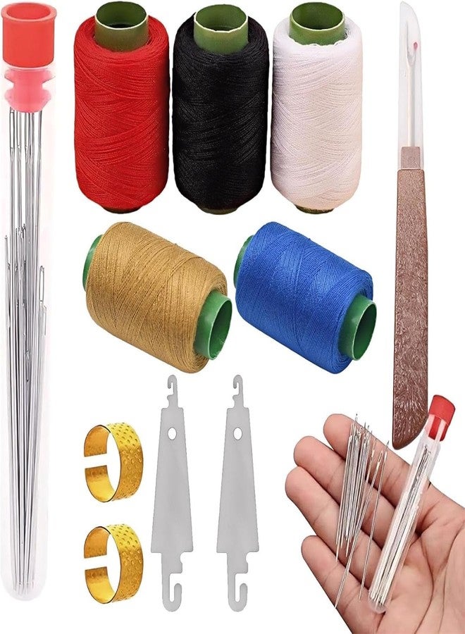 squishy 36 PCS Sewing Kit, Leather Sewing Kit Box with Needle Threader Tool Kit, Leather Tools for Leather Working, DIY Leather Craft, Home Upholstery Repair - Image 1